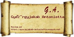 Györgyjakab Antonietta névjegykártya